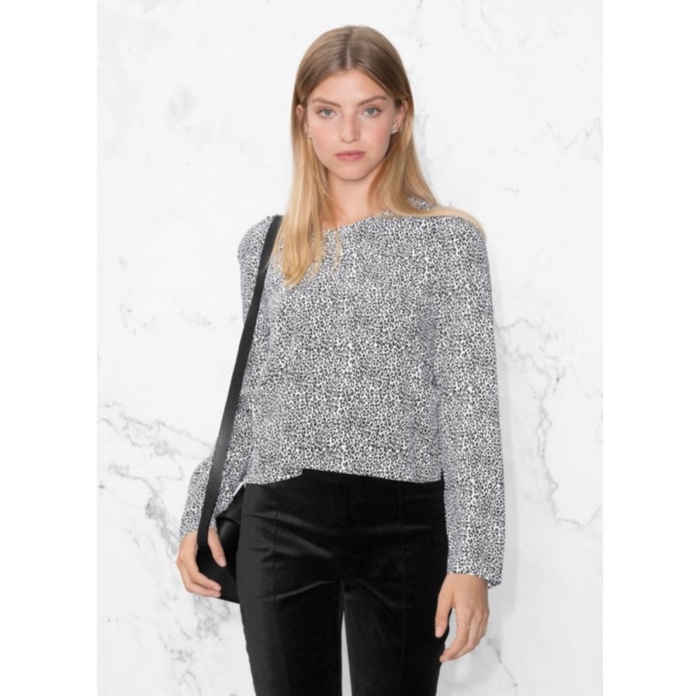 & Other Stories Leopard Print Top